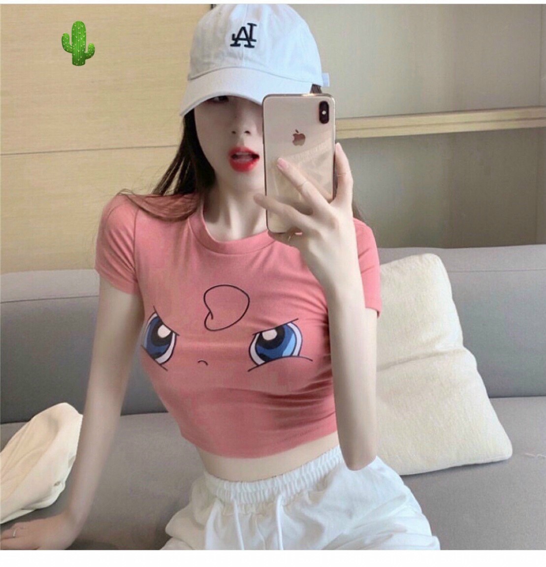 Áo croptop po.kemon nhiều màu cực xinh PC