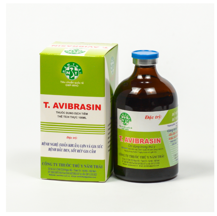 NĂM THÁI T AVIBRASIN 100ml bệnh nghệ lợn và gia súc, gia cầm bệnh đậu đen ở gà, vịt, ngan