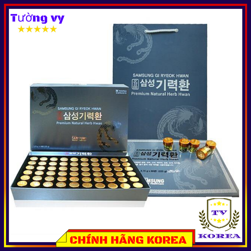 An cung ngưu hoàng hoàn, bổ não samsung 60 viên thượng hạng hàn quốc, chavykore