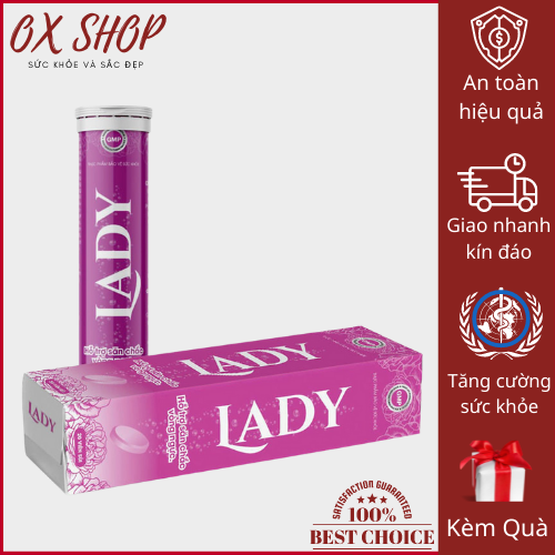 (MUA 2 TẶNG 1) Viên Sủi Lady Tăng Vòng 1 Hiệu Quả Nhanh - hộp 20 viên