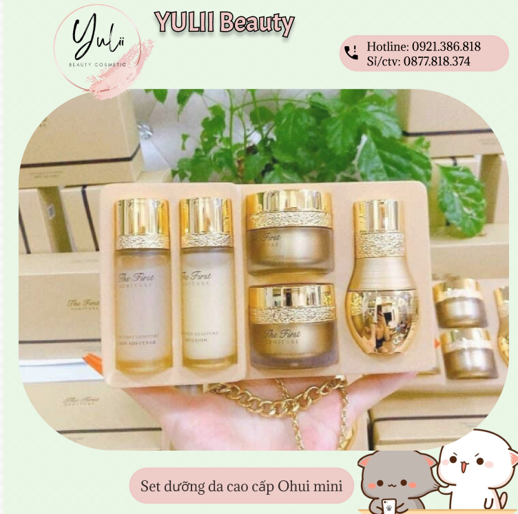 Bộ dưỡng da Ohui 💖YuLii Beauty💖 combo dưỡng tinh chất Vàng Ohui The First Geniture Special