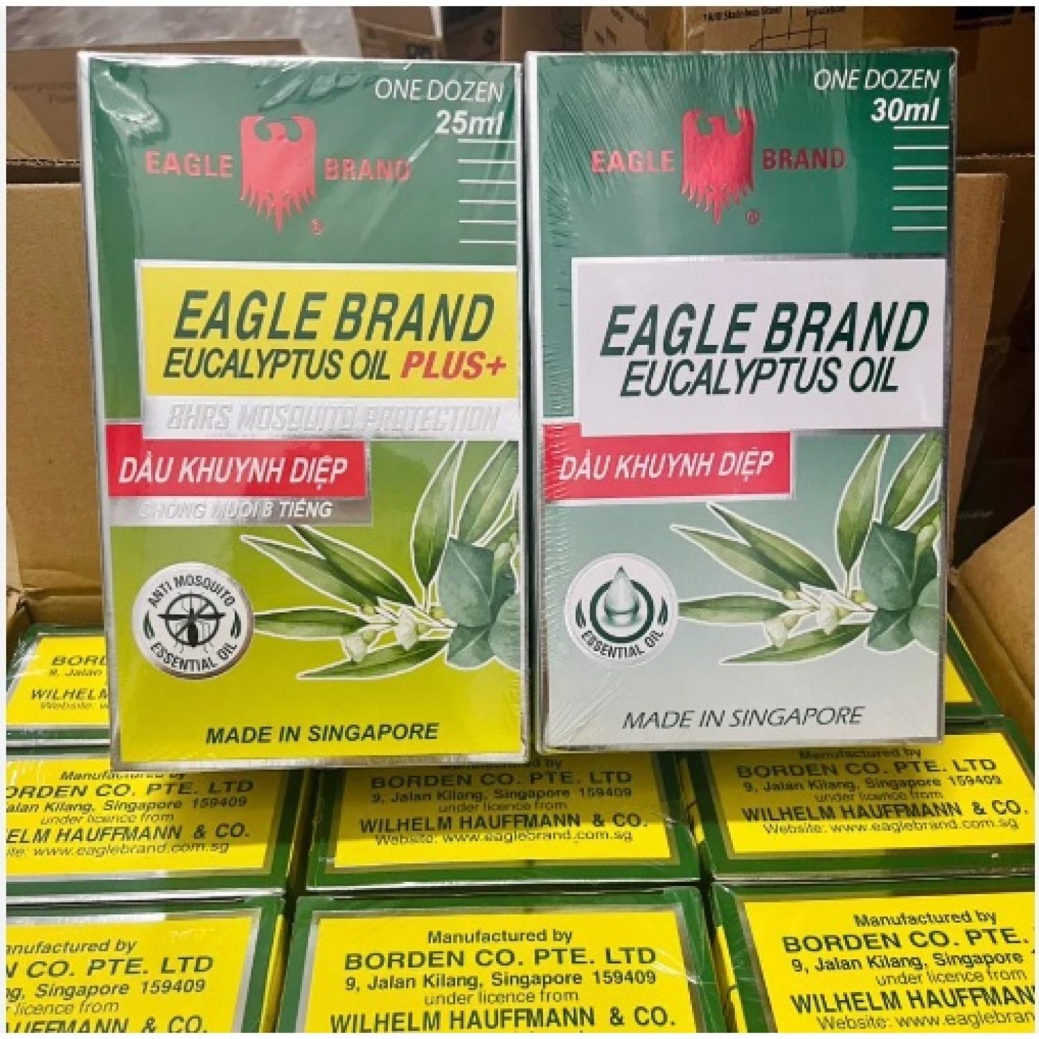 Dầu Khuynh Diệp Con Ó Singapore 30ml - 2 nắp mỹ