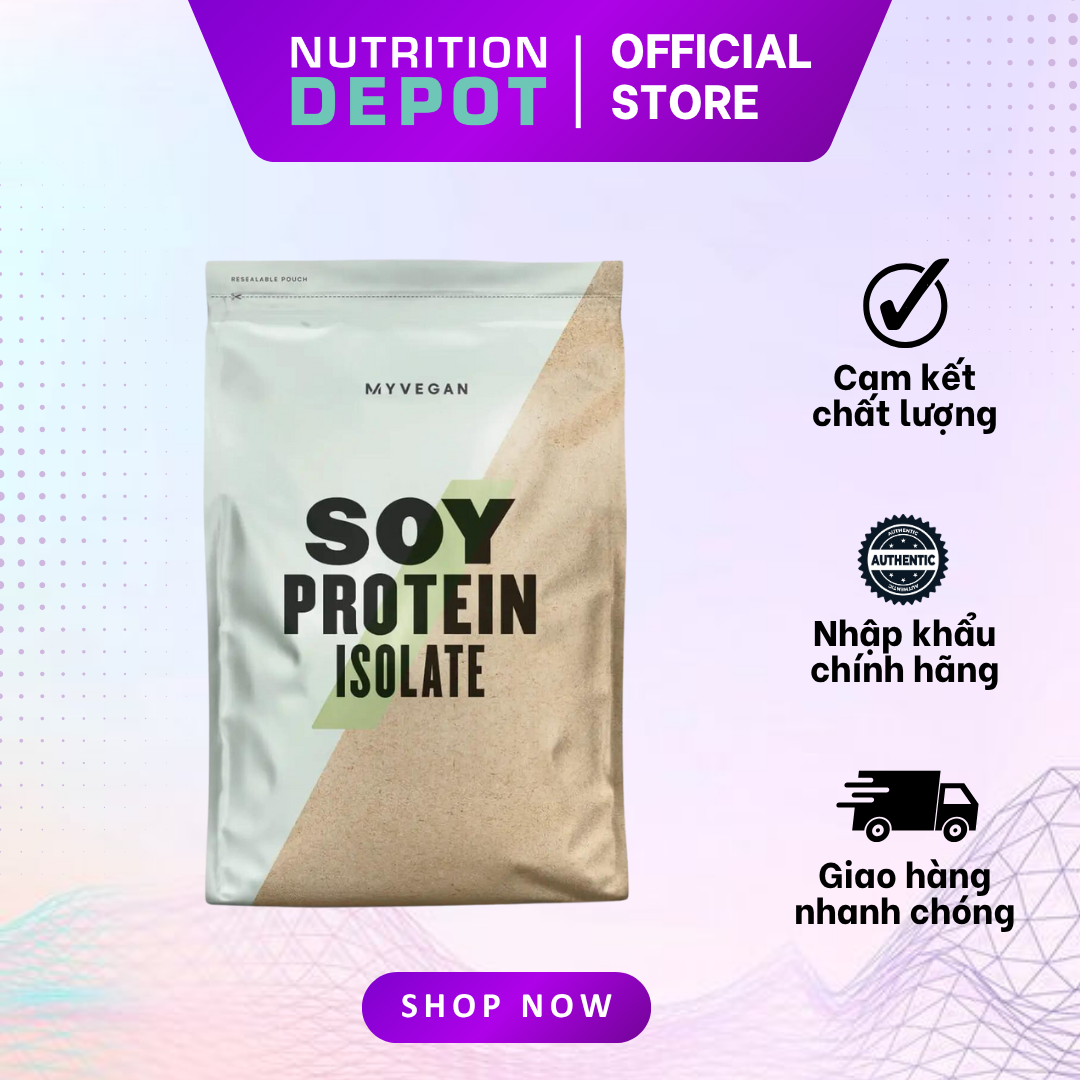 Bột Soy Isolate Protein - Sữa bổ sung đạm đậu nành hỗ trợ tăng cơ kiểm soát cân nặng túi 1kg - Nutrition Depot Vietnam