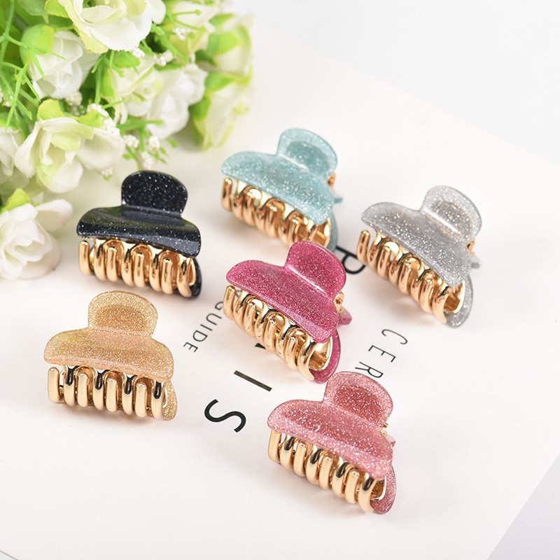 Kẹp tóc càng cua size nhỏ kim tuyến dễ thương Ni9 KEP18