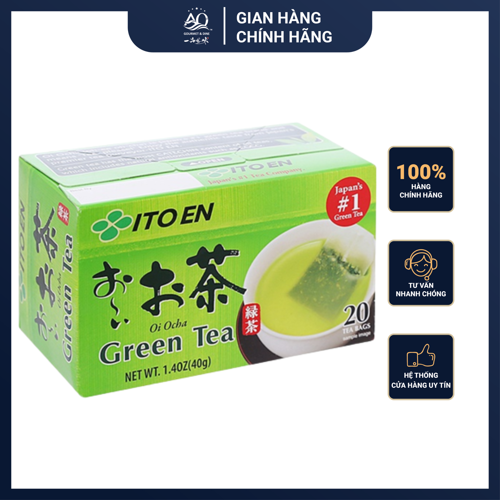 Trà Xanh Túi Lọc Itoen Oi Ocha Green Tea 40g - Itoen Oi Ocha Green Tea ( Fillter Bag)