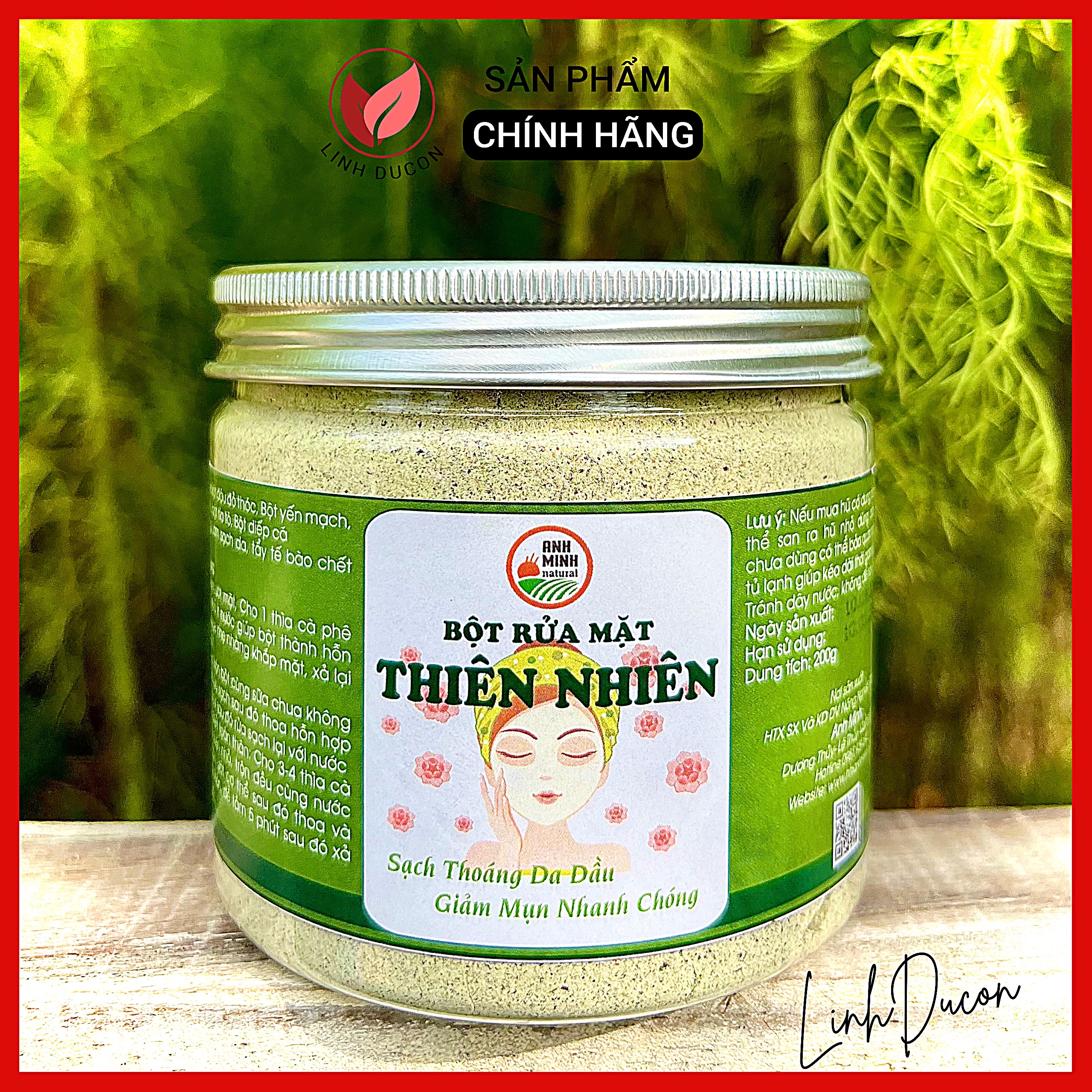 Bột rửa mặt thiên nhiên | bột rửa mặt an toàn, tự nhiên, tẩy tế bào chết, sáng da | htx ánh minh | linhducon | 10