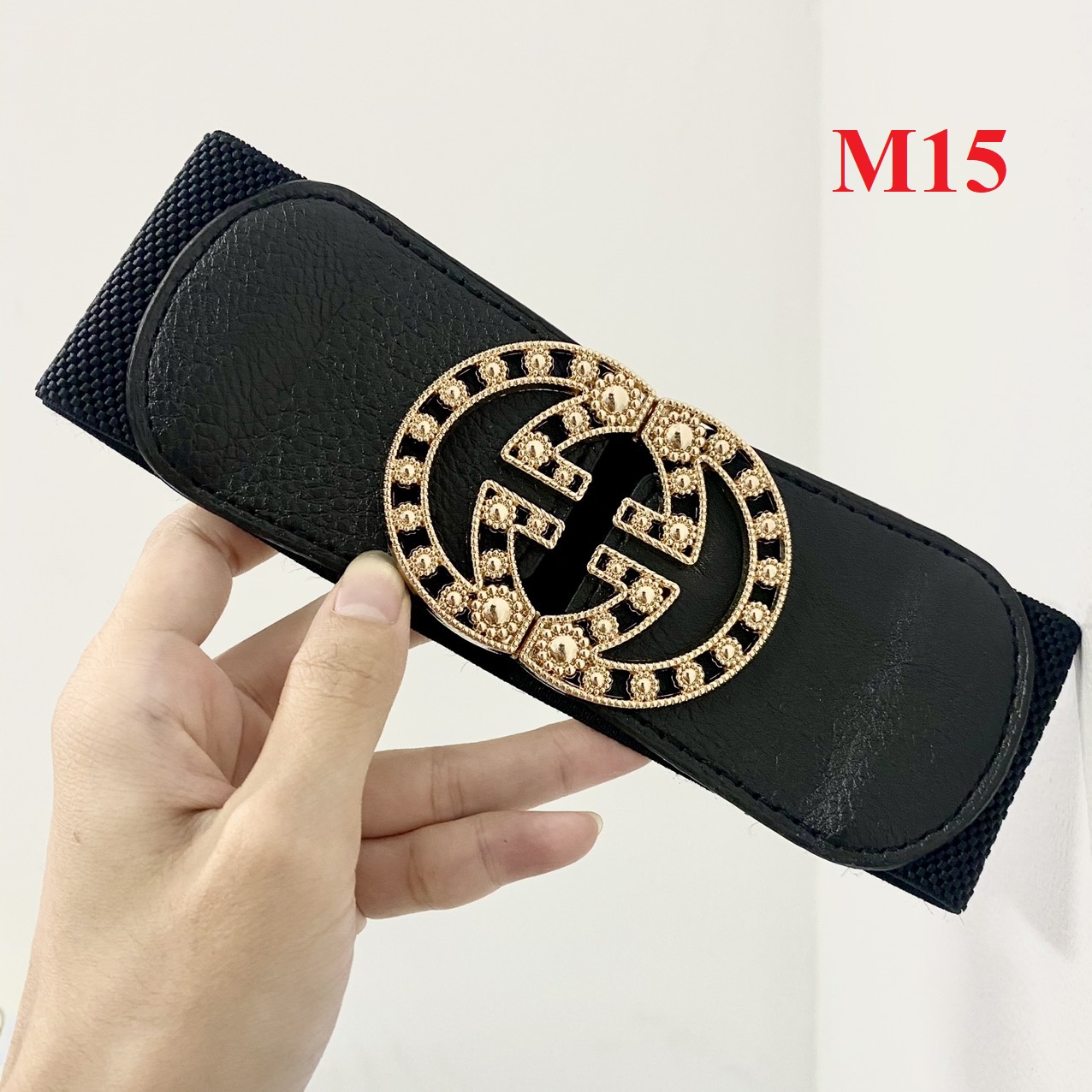 Đai váy Belt váy Nịt nữ thời trang chữ G bản 6cm M15