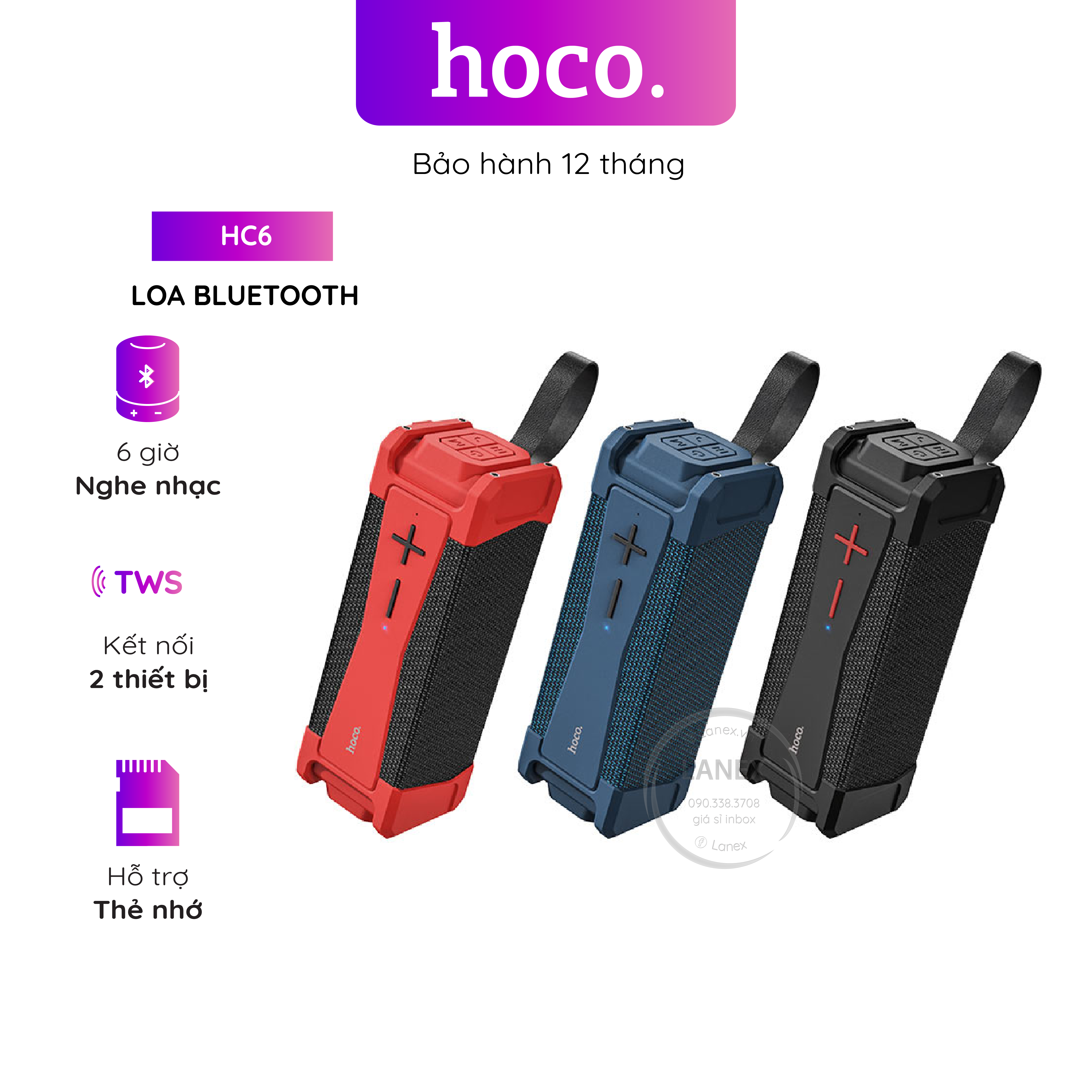 Loa bluetooth hoco hc6 tws 10w*2 v5.0