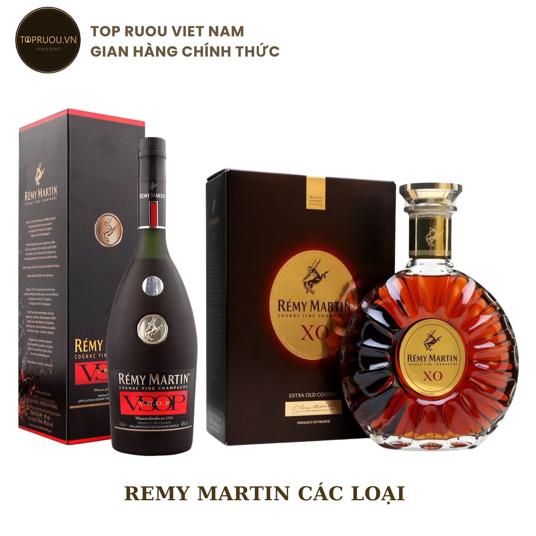 [TopRuouVietNam] Rượu Brandy Remy Martin VSOP - Remy Martin XO 700ml [Hàng Thật]