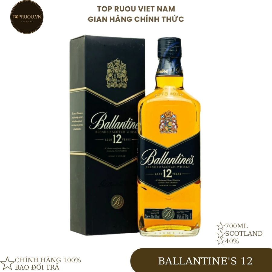 Rượu whisky ballantine's 12 - 700ml