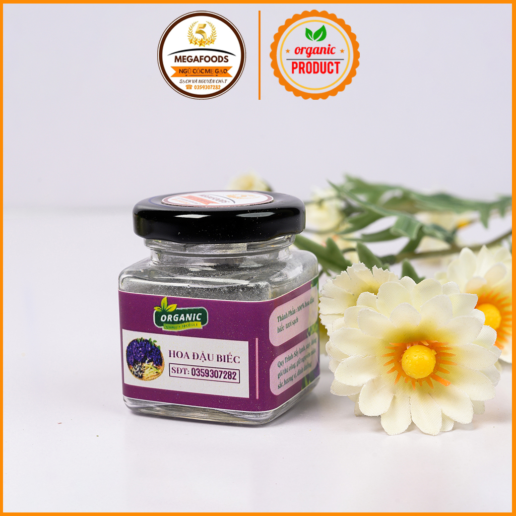 Bột Rau Củ Cho Bé Ăn Dặm Megafoods Bột Hoa Đậu Biếc Sấy Lạnh Cho Bé Ăn Dặm 90 Gram Nguyên Chất 100% BHDB01