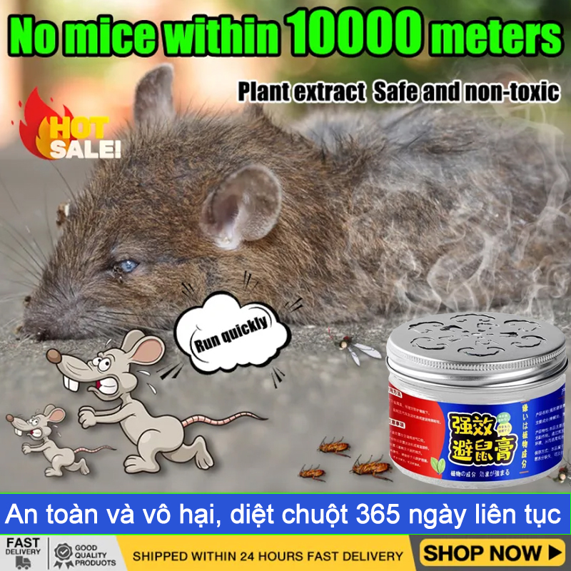 Hộp Sáp Đuổi Chuột Gặm Nhấm 120g Dùng Trong 6 Tháng Hiệu Quả Chiết Suất Long Não Tự Nhiên 100%,Sản phẩm tự nhiên Không có hóa chất,Hộp hương đuổi chuột không mùi an toàn cho bà bầu và trẻ nhỏ,đuổi chuột trong nhà,đuổi chuột 3m,đuổi chuột th