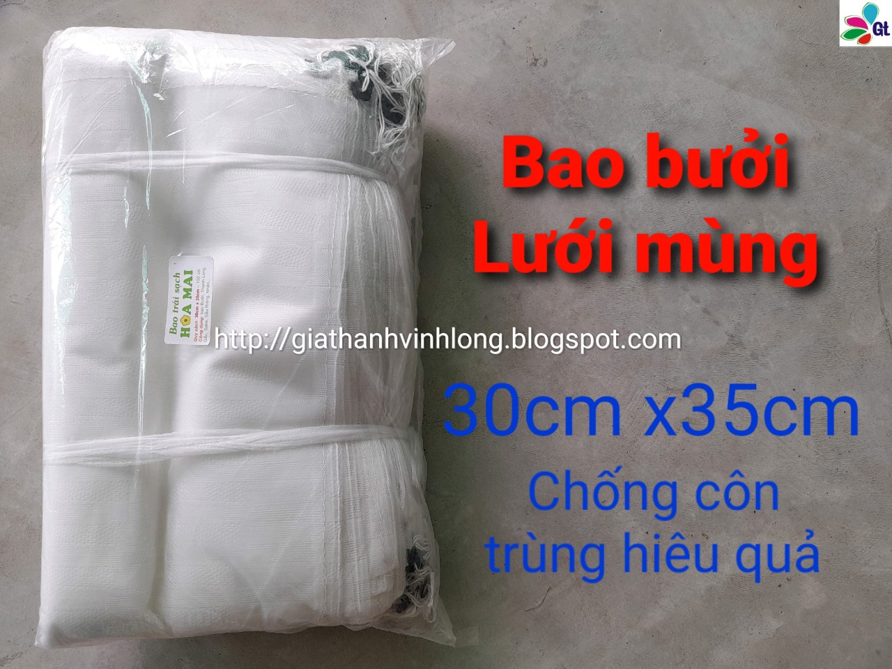 (Shop Gt19) - (Gt1940) -  100 cái Chống côn trừng hiệu quả, Chống ruồi vàng, bảo vệ trái cây không bị thiên địch phá hoại (bọc bao trái cây)- Kích thước 30cmx35cm