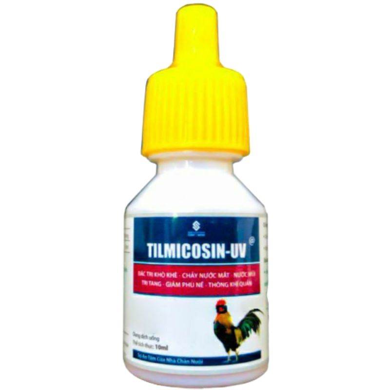 TILMICOSIN UV KHÒ KHÈ, CHẢY NƯỚC MẮT NƯỚC MŨI, THÔNG KHÍ QUẢNG cung cấp vitamin kháng thể cho gà đá