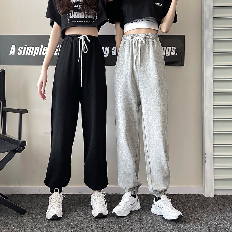Quần jogger nữ - quần nỉ ống bom unisex siêu xinh