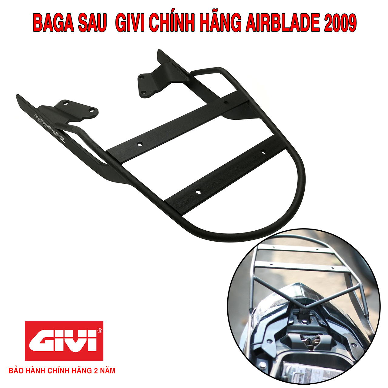 Baga Sau Givi Air Blade 2009 Chịu Lực Cao Chính Hãng - Bảo Hành 2 Năm