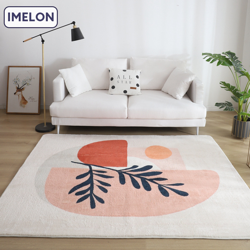 IMELON quả tặng miễn phí TOÀN CỬA HÀNG Thảm cashmere Bắc Âu giả đơn giản, thảm lông ngắn dày hơn thảm phòng khách thảm giường ngủ thảm trải sàn phòng khách