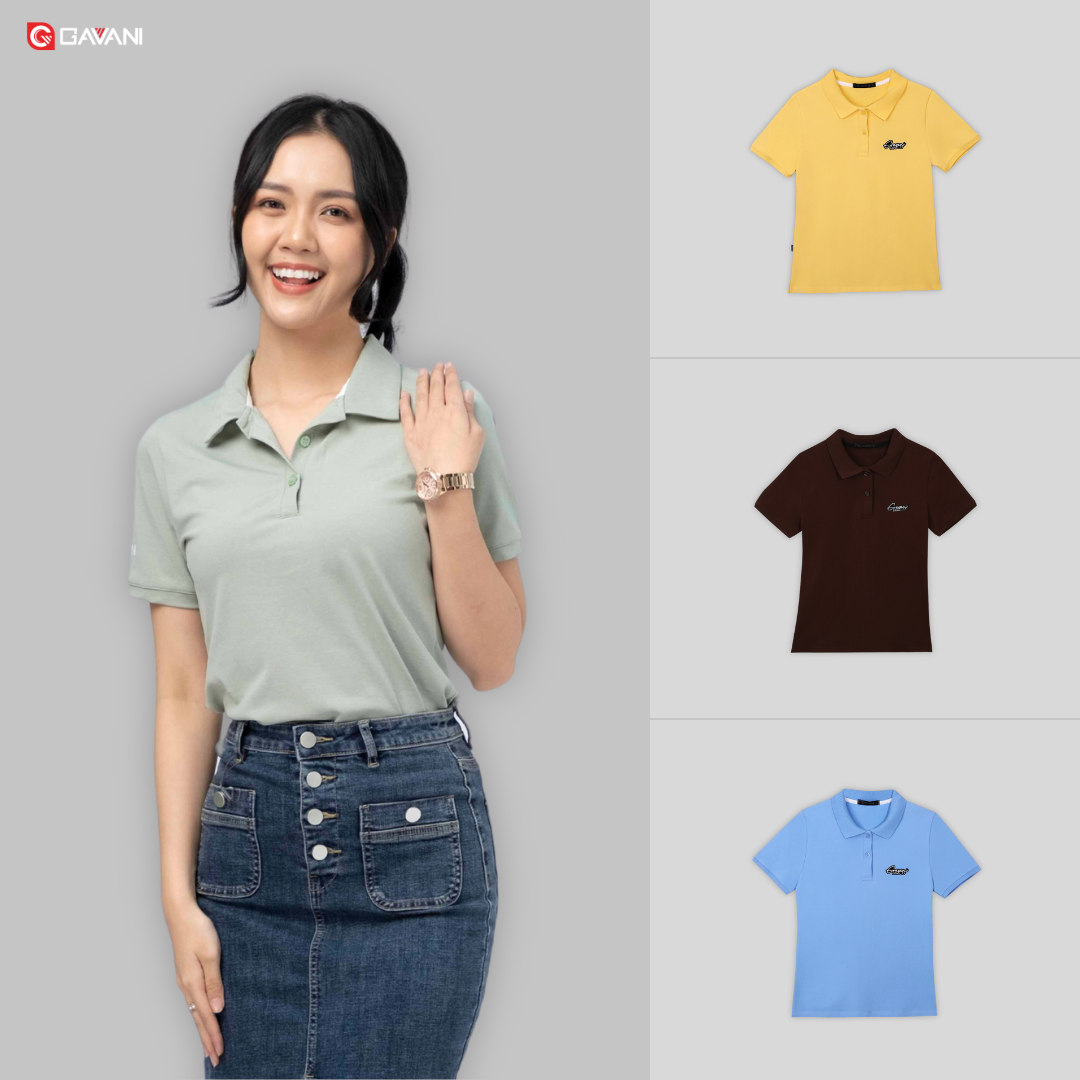 Áo polo nữ ngắn tay Gavani pol be fun và pol Signee