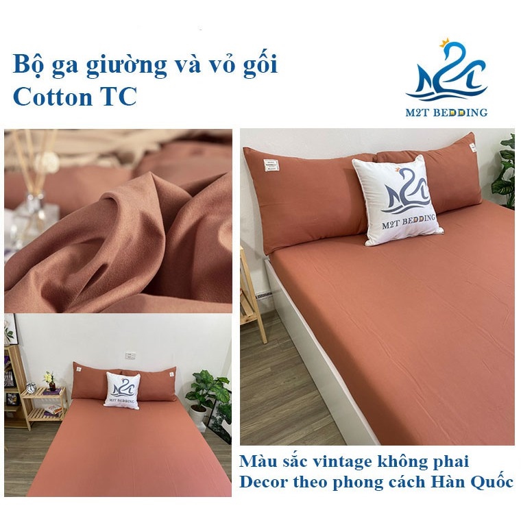 Hot-selling household goods Bộ ga giường và vỏ gối Cotton Tici M2T Bedding ga gối Cotton Hàn Quốc đủ size drap nệm