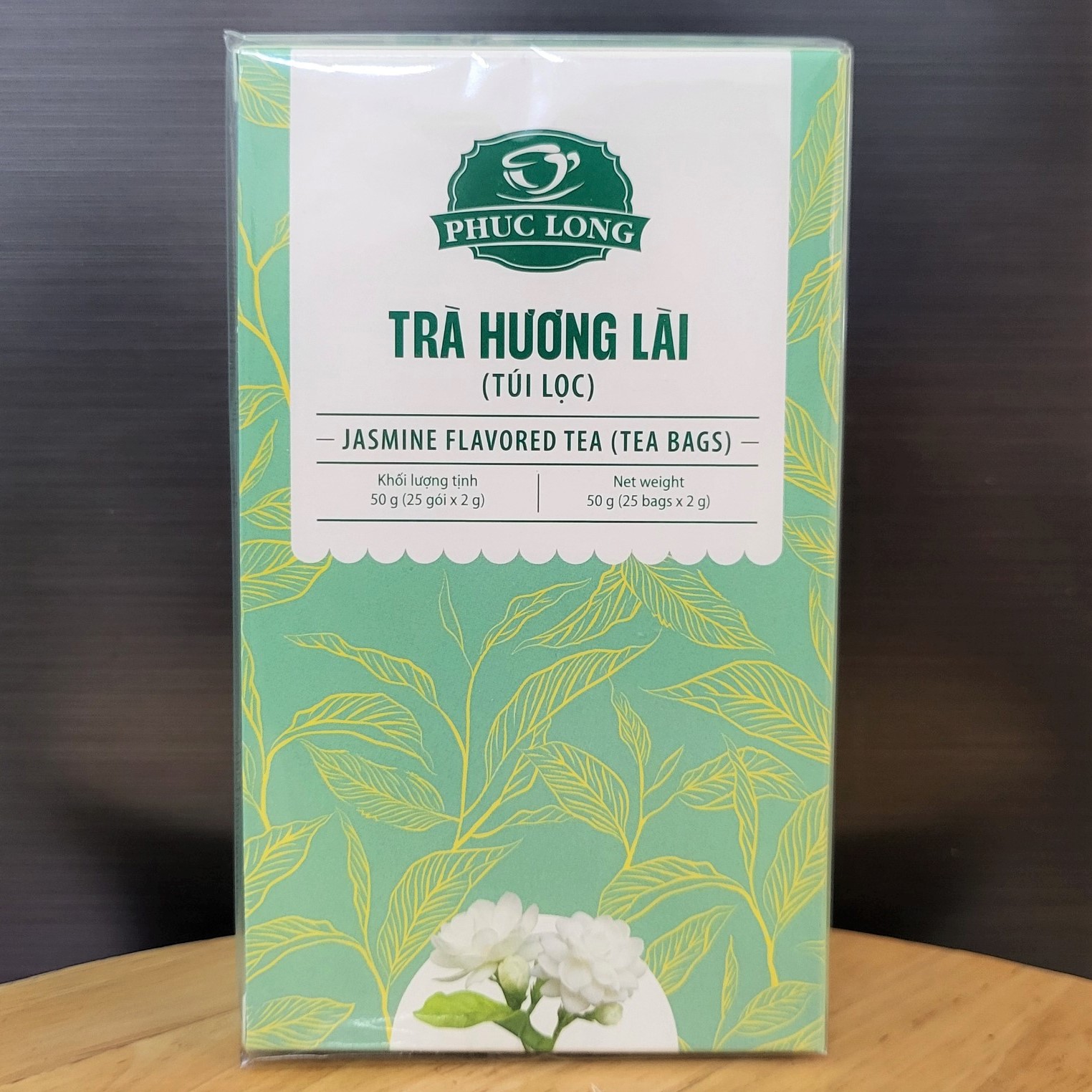 PHUC LONG - hộp LÀI 50gram / 25 túi lọc - TRÀ HƯƠNG LÀI / Jasmine  Flavored Tea Bags (HALAL)