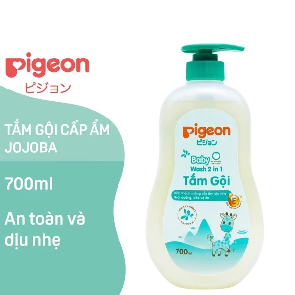 Tắm gội cho bé chiết xuất Jojoba Pigeon 2in1 700ml - 8935103705076