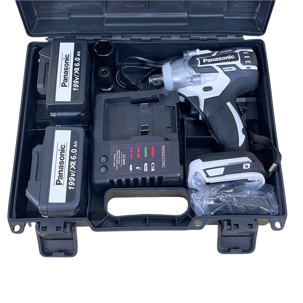 Máy siết bulong Panasonic 199V LỰC SIẾT 550Nm Kèm đầu chuyển vít, máy khoan bắt vít, đầu chuyển bulong 2 trong 1