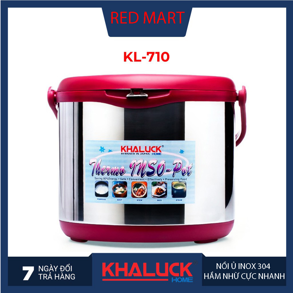 [ HÀNG CTY ] Nồi Ủ Khaluck KL710 – 6 Lít Giá Cực Rẻ, Nồi Ủ Inox 304, Nấu Nhừ Nhanh, Giữ Nhiệt Lâu, Công Suất Lớn, Tiết Kiệm Điện, Tay Cầm Chịu Nhiệt, Nồi Ủ Nhiệt, Nồi Hầm Canh, Nồi Nấu Cháo Gà-Soup, Đa Năng Như Nồi Áp Suất