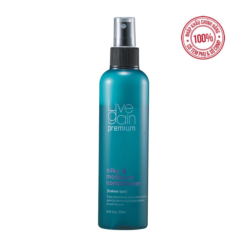 Xịt Dưỡng Tóc Livegain Premium Silky & Moisture Conditioner 250ml Hàn Quốc
