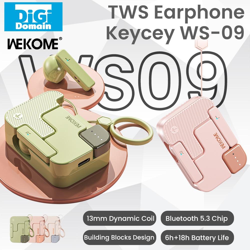 Tai Nghe Nhét Tai Nghe Bluetooth 5.3, WEKOME TWS, WS-09, Tai Nghe Không Dây, Micro Độ Nhạy Cao, Cuộc Gọi Rõ Ràng, 3 Màu Thời Trang, Thích Hợp Cho iPhone, Samsung, OPPO, Vivo, Điện Thoại Redmi, Phụ Kiện Máy Tính Bảng, Digi x Thương Hiệu Nghe Nhạc