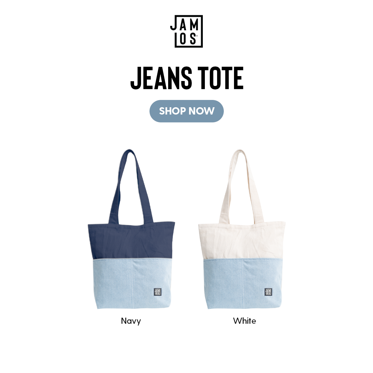 Jamlos Jeans Tote - Túi Tote Thời Trang Vải Canvas