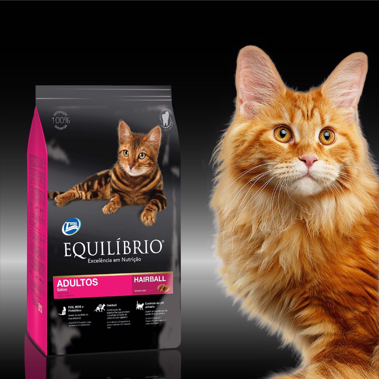 Mua 1 tặng 1 Thức ăn cao cấp dành cho MÈO LÔNG NGẮN Equilibrio Cats Hairball 1.5 ký / gói