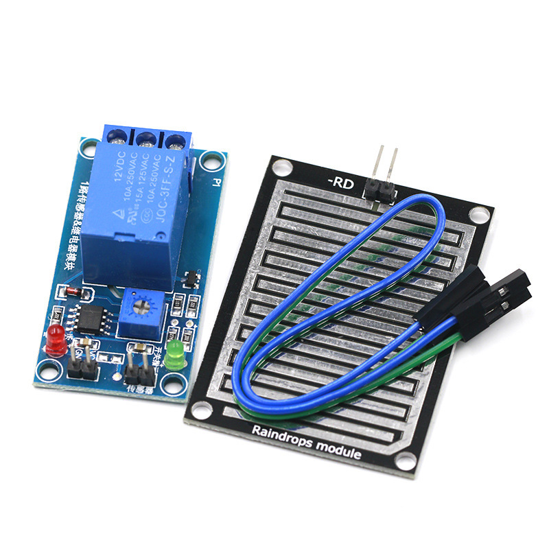 Bộ module cảm biến mưa 12V, có relay điều khiển giọt nước tự động