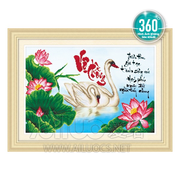 Xả hàng tồn tranh đính đá vợ chồng 77278 chưa đính