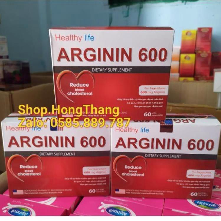Viên uống bổ gan, mat gan Arginin 600 Tăng cường chức năng gan hiệu quả