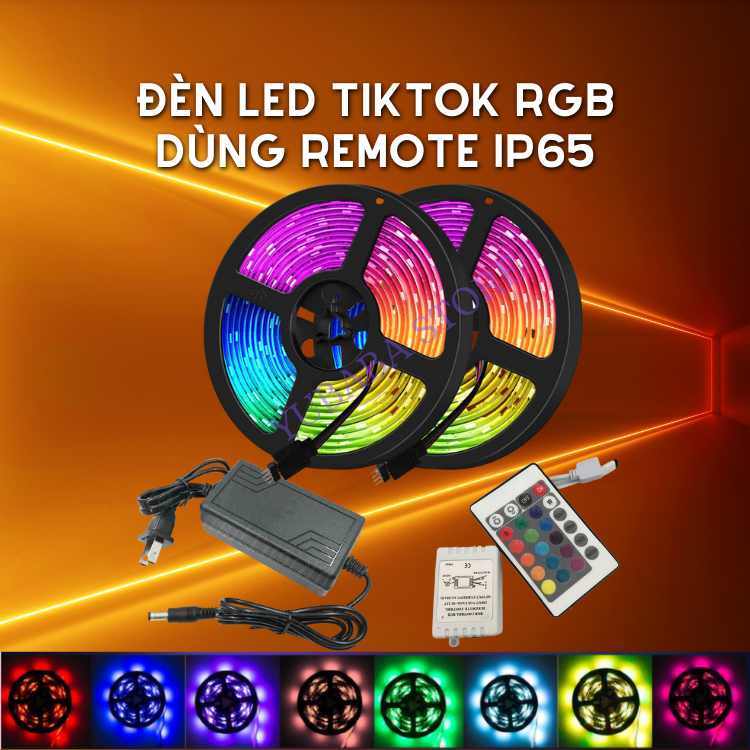 Bộ đèn led rgb dài 5m, đổi màu,đèn trang trí,led rgb 5050 chống nước