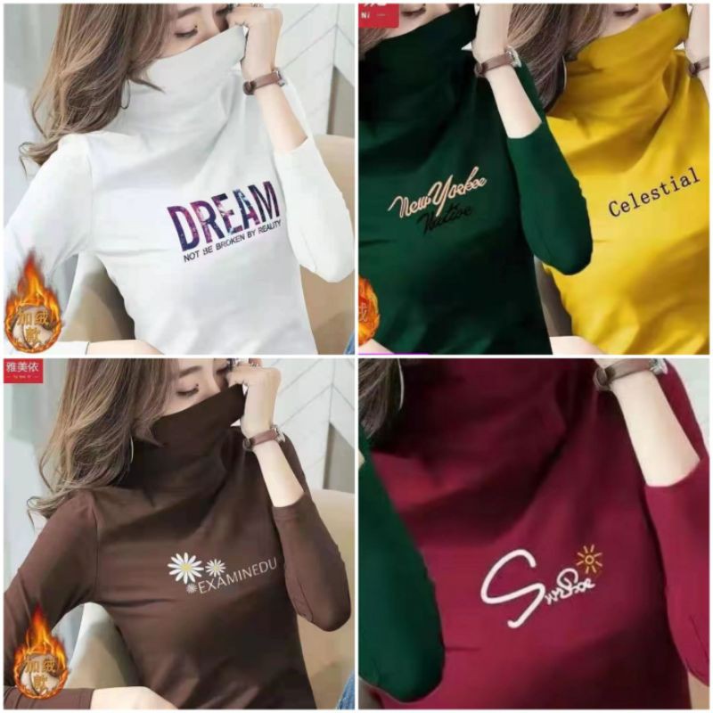 Áo Thun Giữ Nhiệt Lót Nỉ Cổ Lọ Dài Tay Quảng Châu Cao Cấp