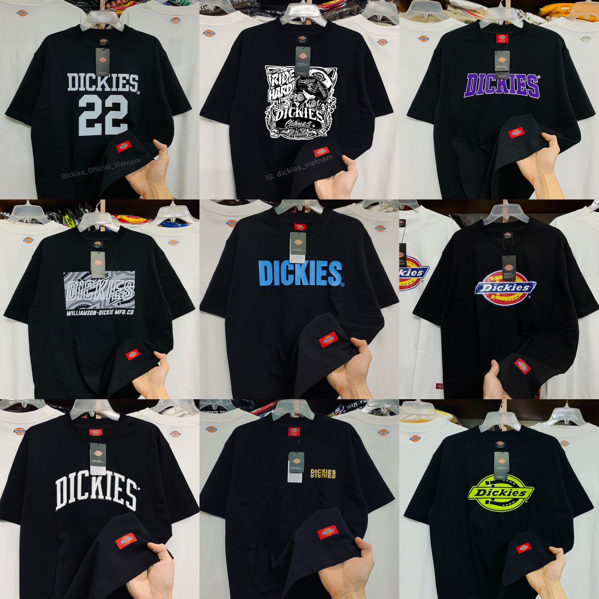 Tshirt Dickies - áo thun nam nữ màu đen