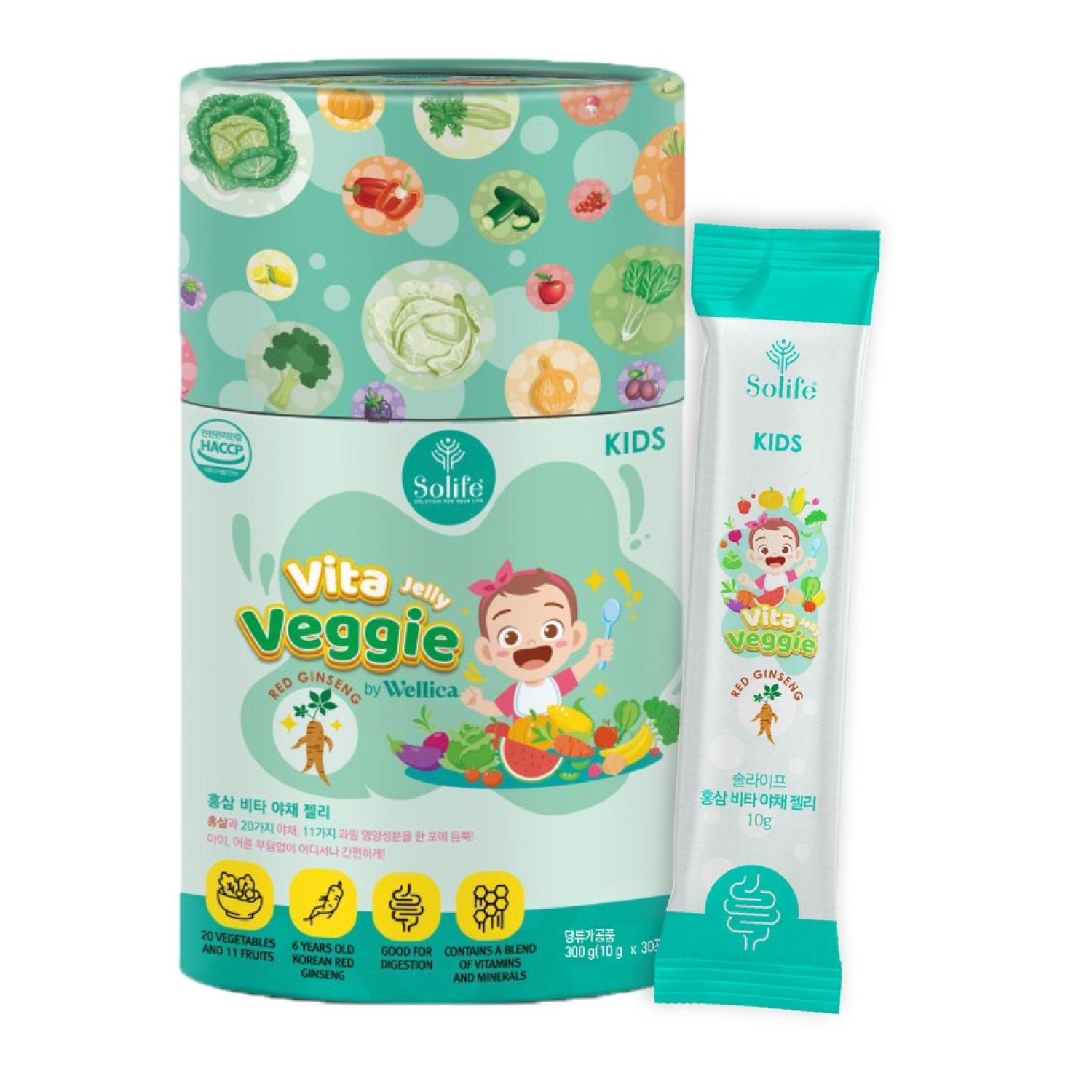 15 góix10g thạch hồng sâm bổ sung rau củ hàn quốc jelly vita rau cho bé