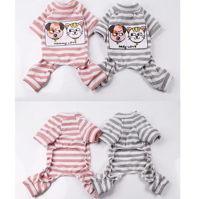 [HCM]Quần áo chó mèo - đồ ngủ dài tay sọc cho chó mèo sản phẩm đa dạng về mẫu mã kích cỡ màu sắc chất lượng tốt cam kết hàng giống với mô tả