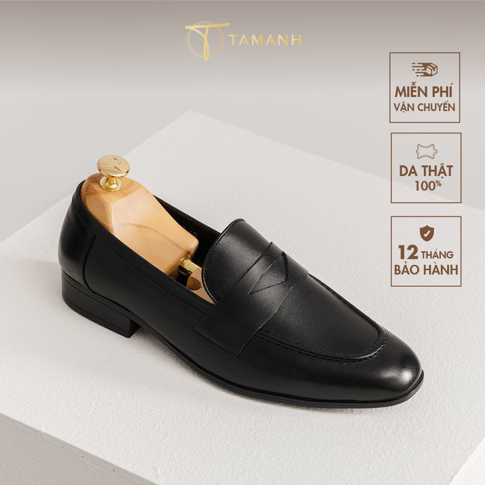 Giày loafer nam tâm anh công sở thời trang da bò thật 100% gnta55.2-d