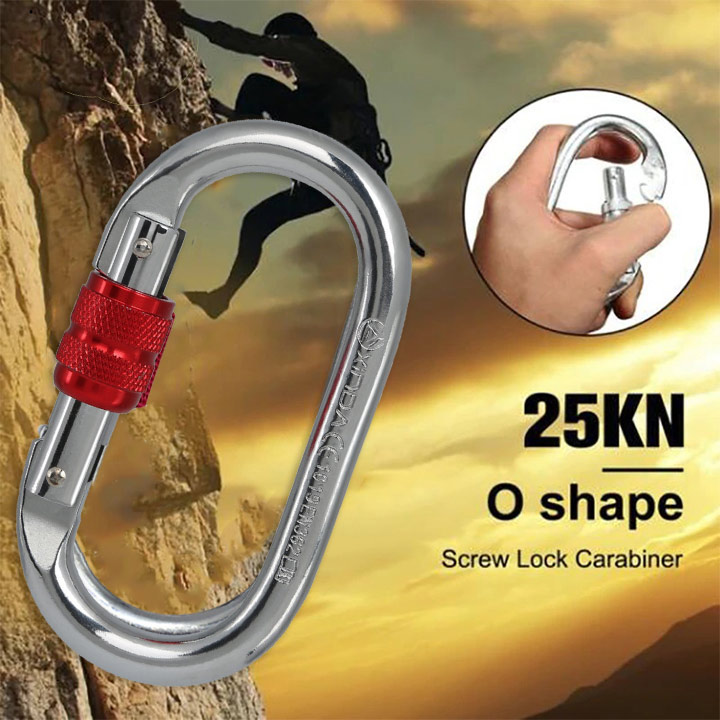 Móc leo núi chuyên dụng chữ 0 chịu lực 2500kg