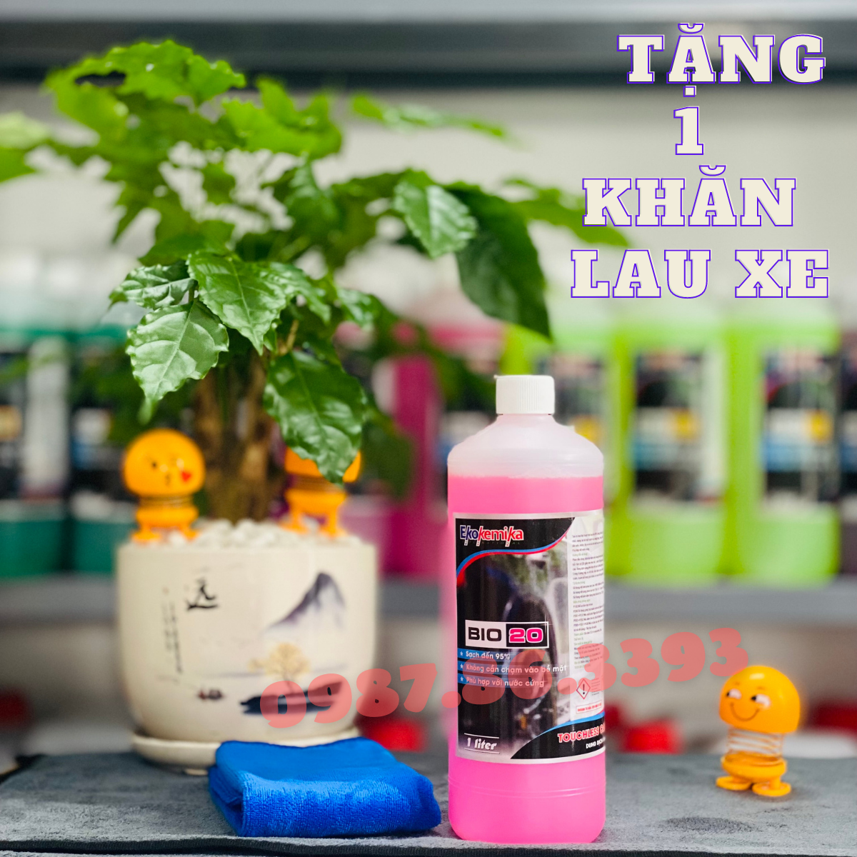 Nước rửa xe , bọt rửa xe không chạm ô tô , xe máy ekokemika bio 20 - 1 lít tặng 1 khăn , 5 lít tặng 3 khăn micofiber