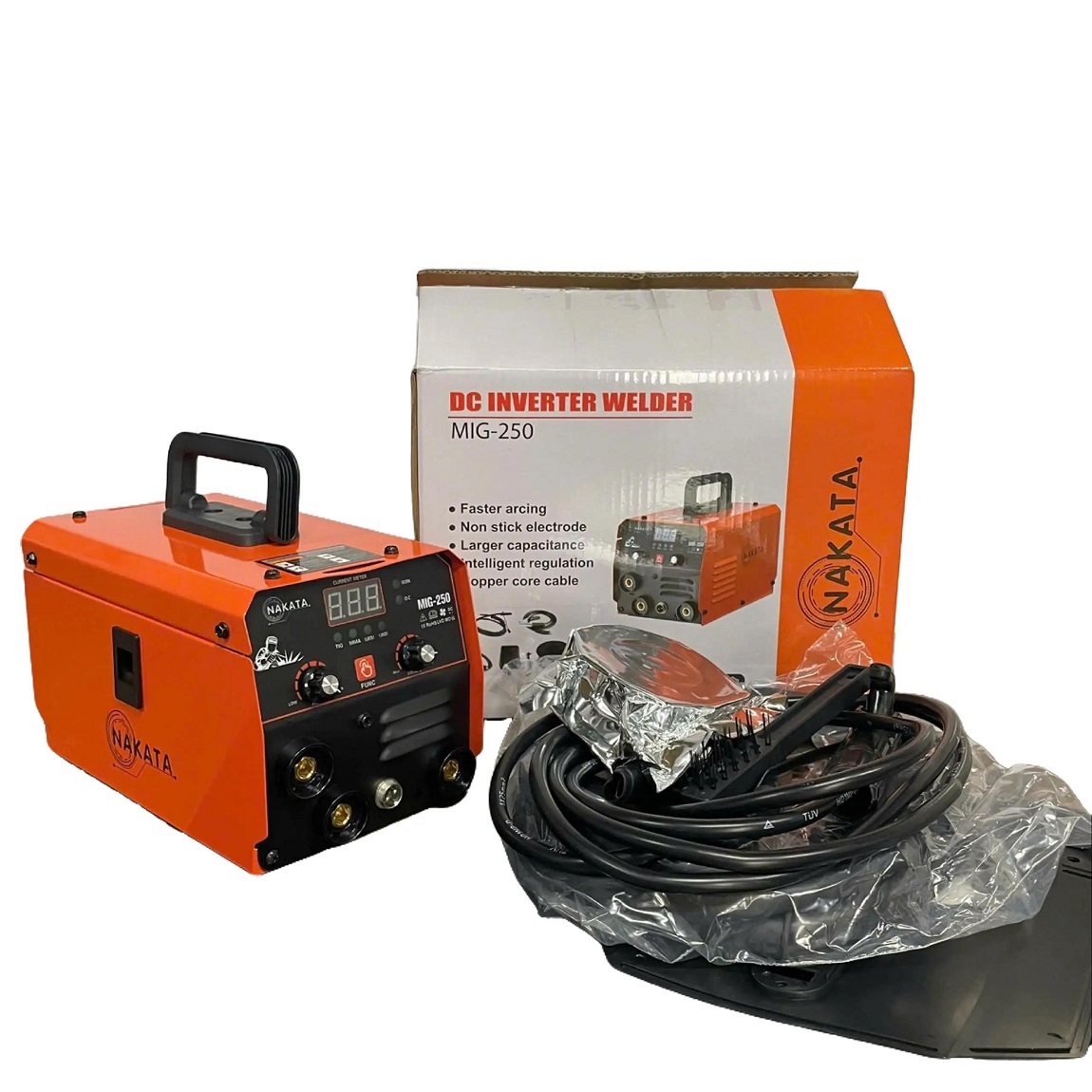 Genuine Nakata 250 Mini Gas-Free Mig Welding Machine with 2 Functions Without Gas - Free 0.5kg Welding Roll 12-Month Warranty