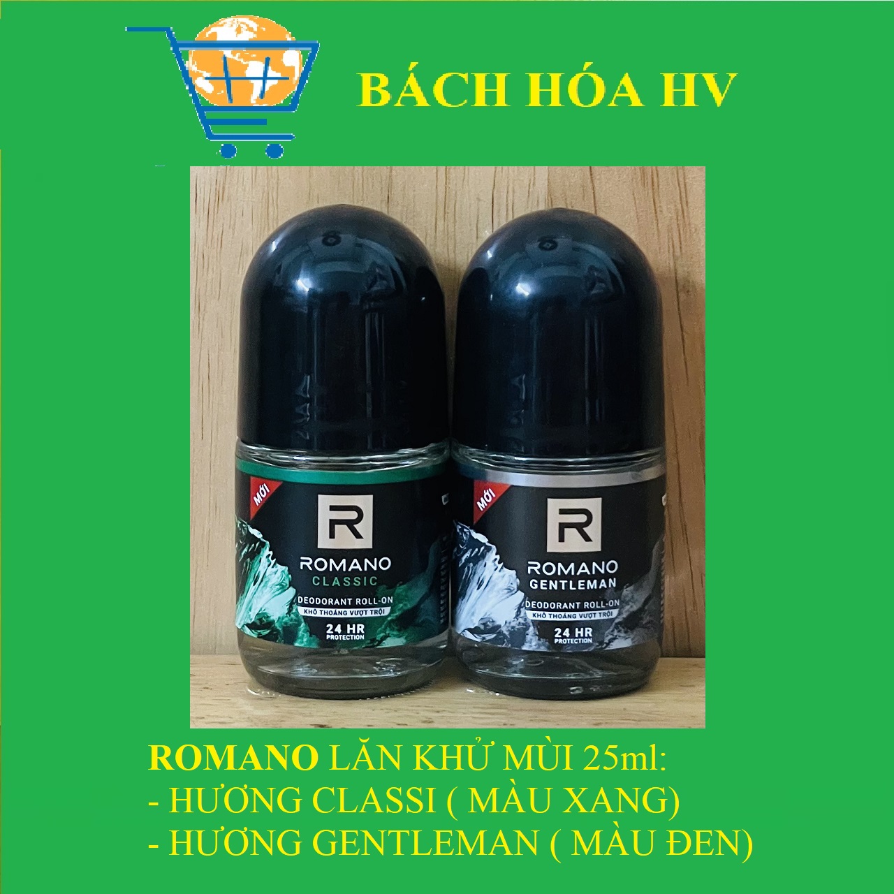 Romano lăn khử mùi 25ml - bach hoa hv