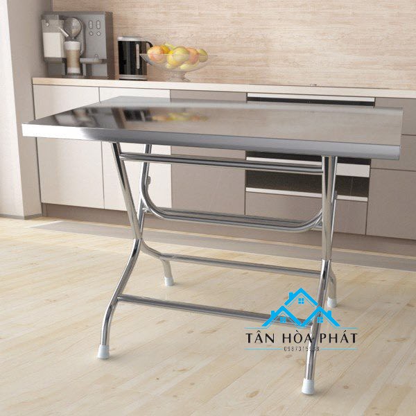 Bàn inox sus 201, vuông 70*120 cm - miễn phí giao hàng, lắp ráp tận nơi tại Hồ Chí Minh, xưởng nhà bao giá tốt