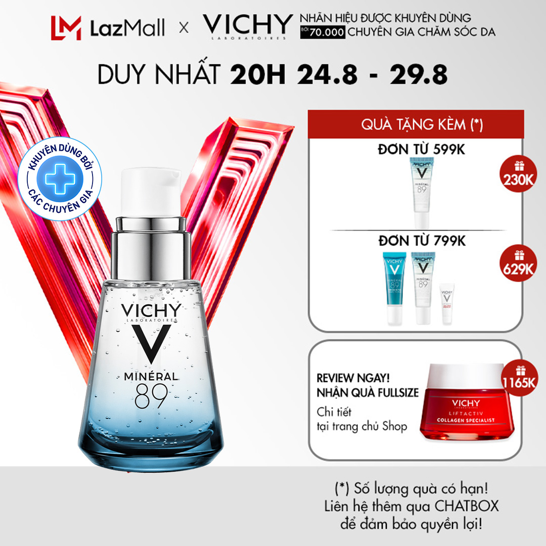 Dưỡng chất (Serum) khoáng phục hồi chuyên sâu Vichy Mineral 89