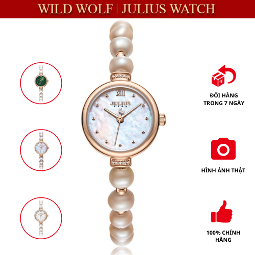 Đồng hồ nữ Julius JA-1346 Hàn Quốc dạng lắc tay ngọc trai