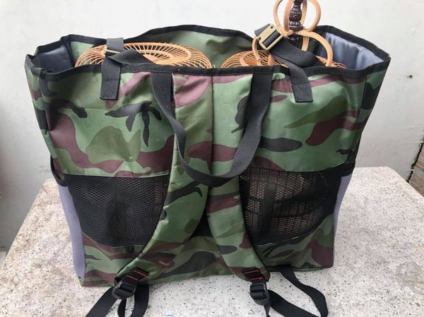 Balo lồng chim khuyên đôi vải rằn ri kèm lưới cao cấp. Phụ kiện lồng chim MAIN-86