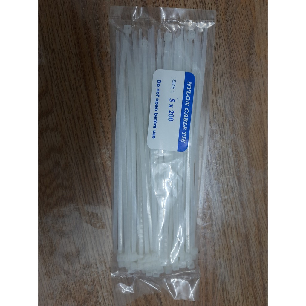 Túi 100 dây thít, dây rút, lạt nhựa 3x100 / 3x150 / 4x200 / 5x200 / 5x300