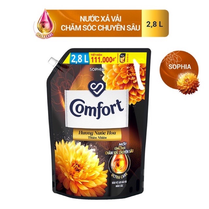 Túi nước xả vải comfort 2,8l - sophia
